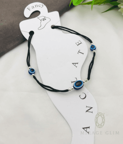 Zz Evil eye thread anklet