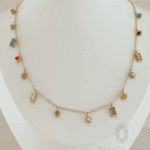 Zz Multicolour stones necklace