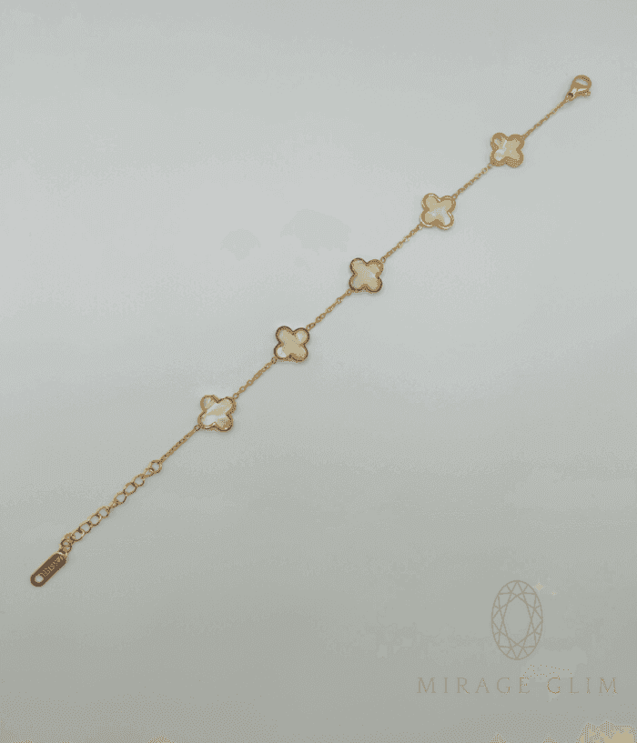 Zz White clover bracelet - Image 2