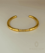 Zz Adjustable bangle:Golden Curves - Image 2