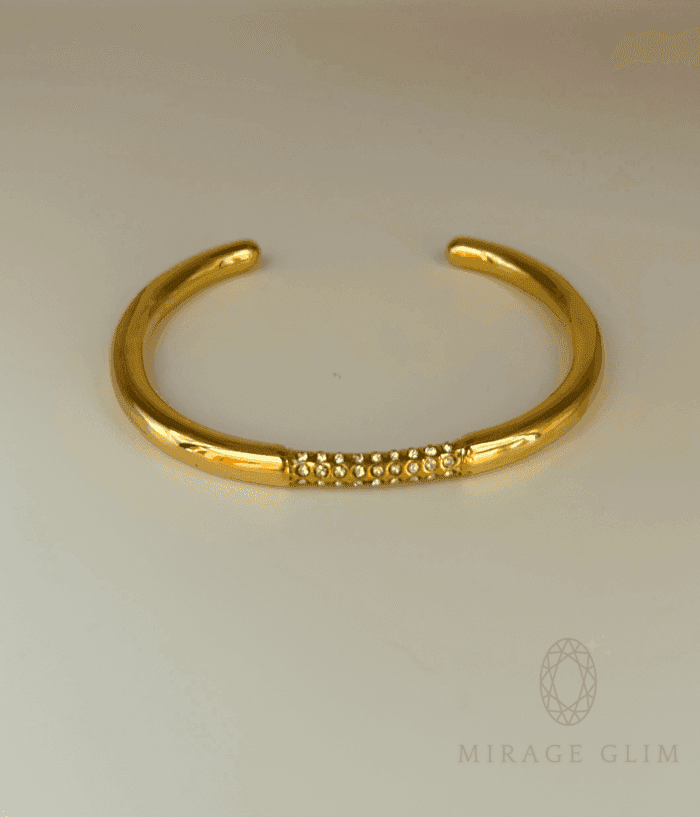 Zz Adjustable bangle:Golden Curves - Image 2