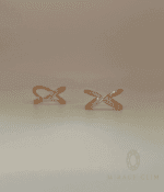 Cross or X ring Rose gold - Image 4