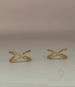 Cross or X ring Gold