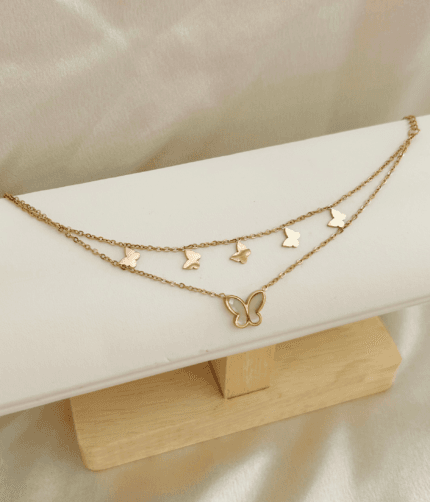 Zz Butterfly layered bracelet