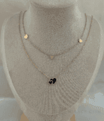 Double heart layered necklace - Image 2