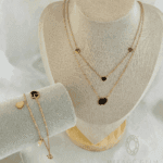 Double heart layered necklace