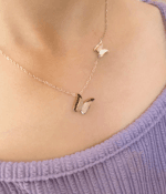 Zz Double Blutterfly necklaces