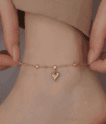 Zz Heart charm anklets