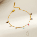 Zz Multicolour stone anklets
