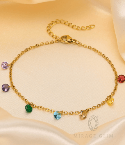 Multicoloured anklets
