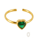 Heart green stone
