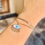 Zz Double layer evil eye bracelet