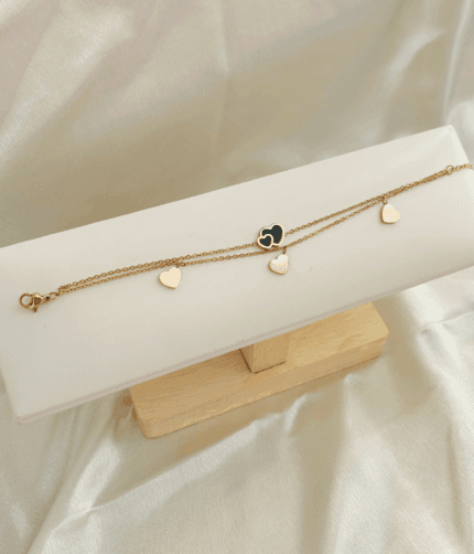 Zz Heart layered bracelet