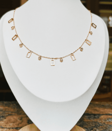 Charm rectangle necklace