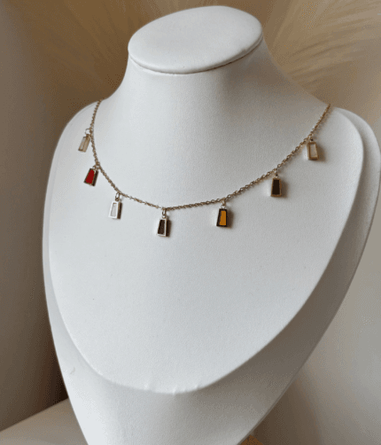 Zz Hanging multicoloured necklace