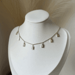 Hanging white necklace