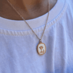 Vintage rose necklace