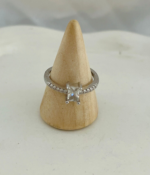 Zz Crystal white ring