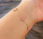 Zz Clover bracelet pink