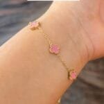 Zz Clover bracelet pink