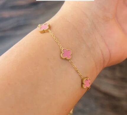 Zz Clover bracelet pink
