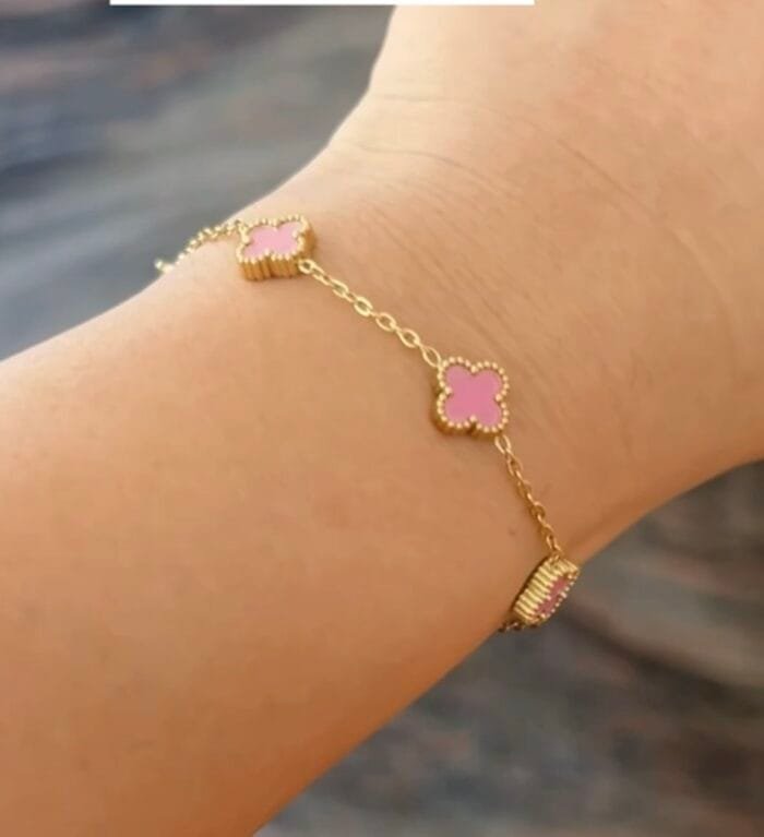 Zz Clover bracelet pink - Image 2