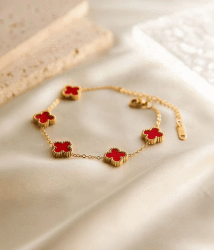 Zz Clover bracelet Red