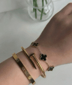 Clover bracelet Black - Image 3