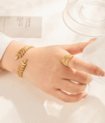 Zz Adjustable bangle-leaf - Image 2