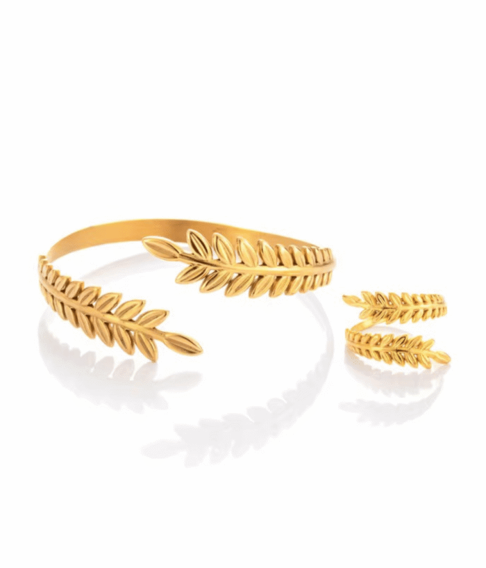 Zz Adjustable bangle-leaf - Image 3