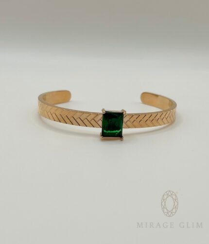 Emerald Adjustable bangle