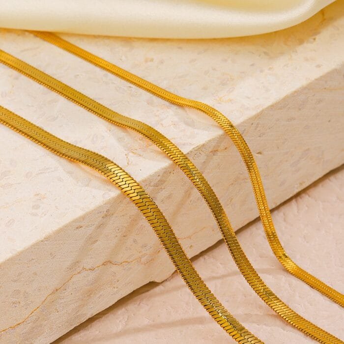 Gold Snake chain anklets - Image 2