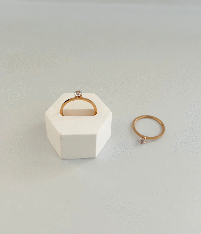 Dainty Solitaire Ring - Image 2