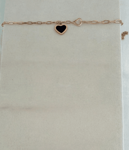 Black heart bracelet