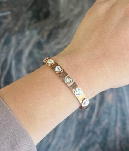 Heart bangle-White