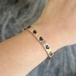 Heart bangle- Black