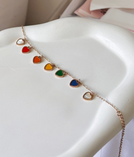Multicoloured charm bracelet