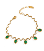 Emerald Wave Bracelet