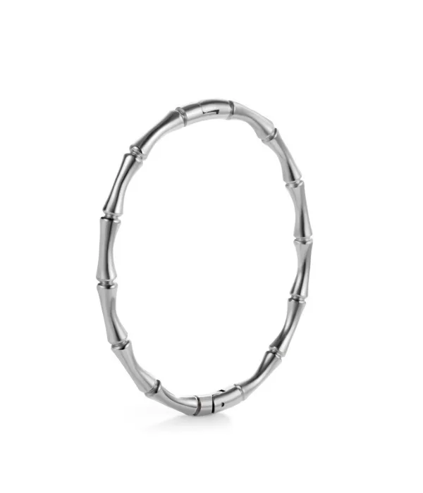 Bamboo bangle silver - Image 1